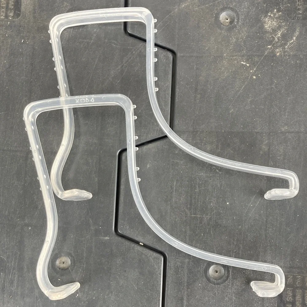 Display model for sandals clear lucite